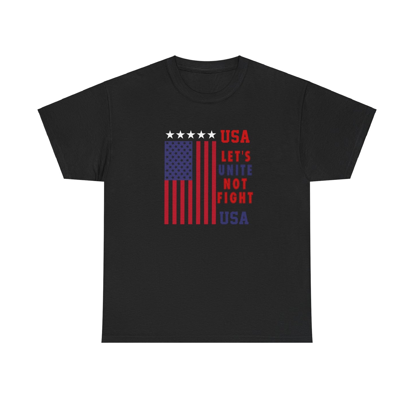 USA Unity Shirt, Let's Unite Not Fight, Patriotic American Flag T-Shirt, American pride Unisex Tee, Independence Day Shirt