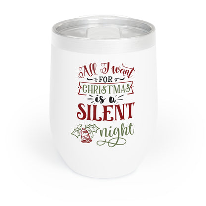 Christmas Insulated Wine Tumbler, Stainless Steel Container, 12oz Tumbler, Christmas Gift Ideas