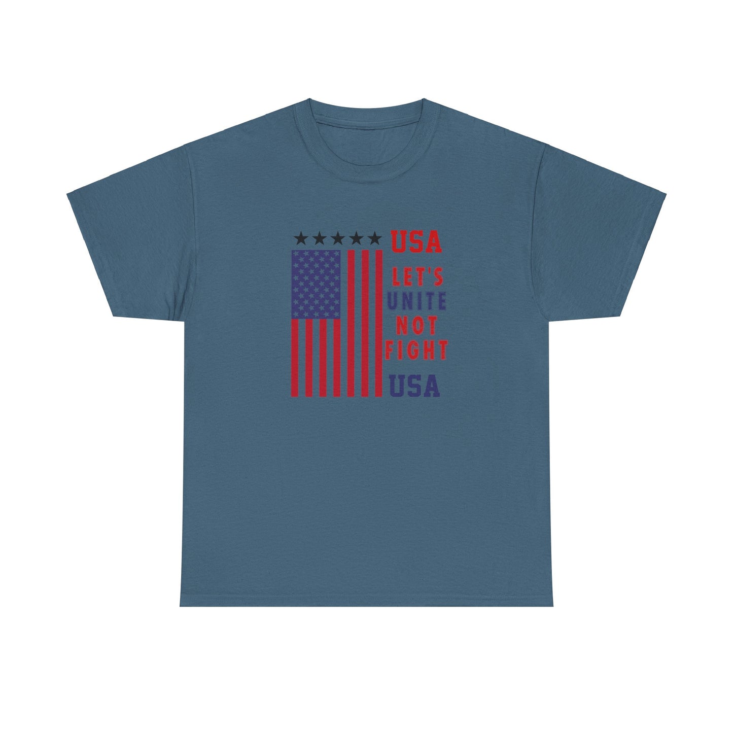 USA Unity Shirt, Let's Unite Not Fight, Patriotic American Flag T-Shirt, American pride Unisex Tee, Independence Day Shirt