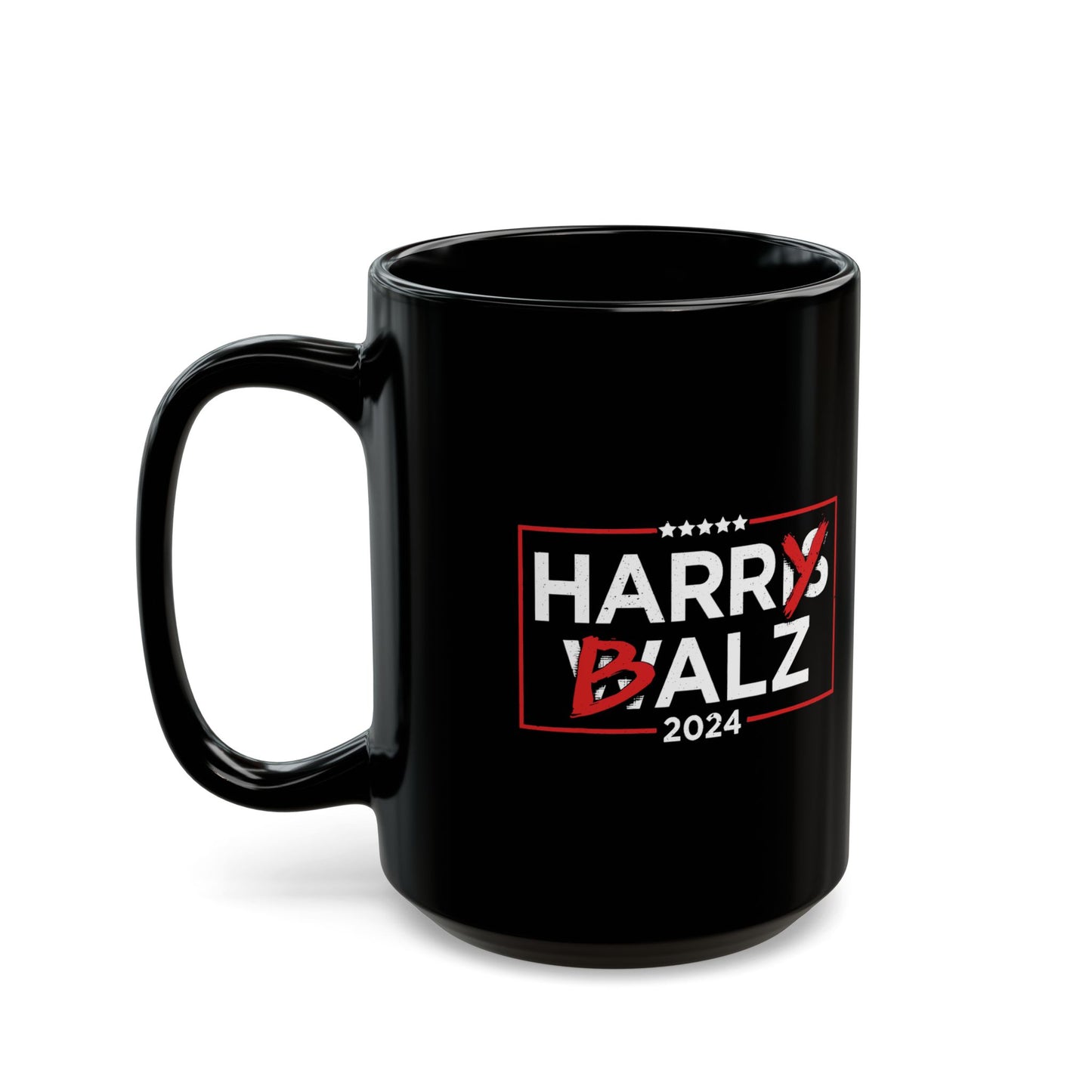 2024 Election Black Coffee Mug, Harris Walz, Funny Political Mug, Satire Humor, Novelty Gag Gift,  Trendy Humor Coffee Cup, 11oz and 15oz