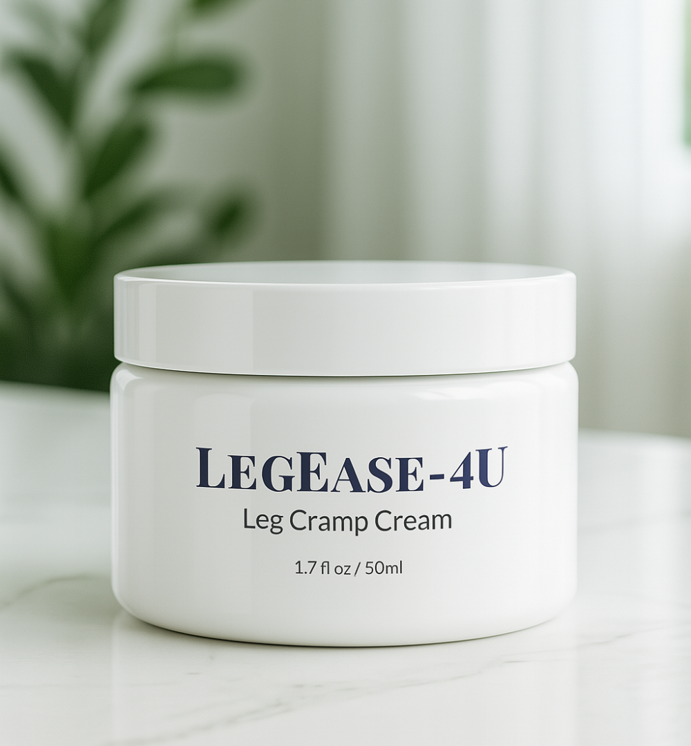 LEGEASE-4U Leg Cramp Relief Cream – Fast-Acting Magnesium & Menthol Formula | 50ml / 50+ Uses