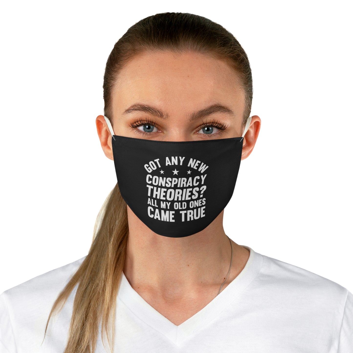 Breathable Black Face Mask, Conspiracy Theories Fabric Mask, Funny Reusable Mask, Double-layer Cloth Mask, Funny gift Ideas