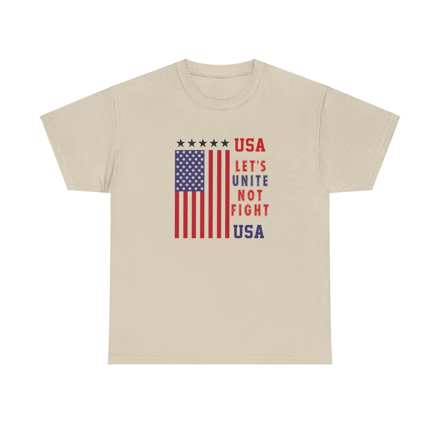 USA Unity Shirt, Let's Unite Not Fight, Patriotic American Flag T-Shirt, American pride Unisex Tee, Independence Day Shirt