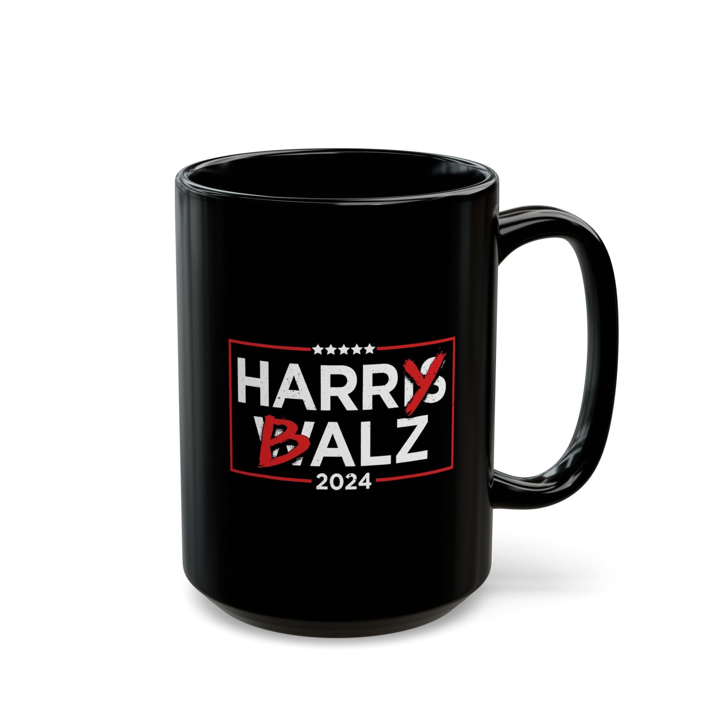 2024 Election Black Coffee Mug, Harris Walz, Funny Political Mug, Satire Humor, Novelty Gag Gift,  Trendy Humor Coffee Cup, 11oz and 15oz