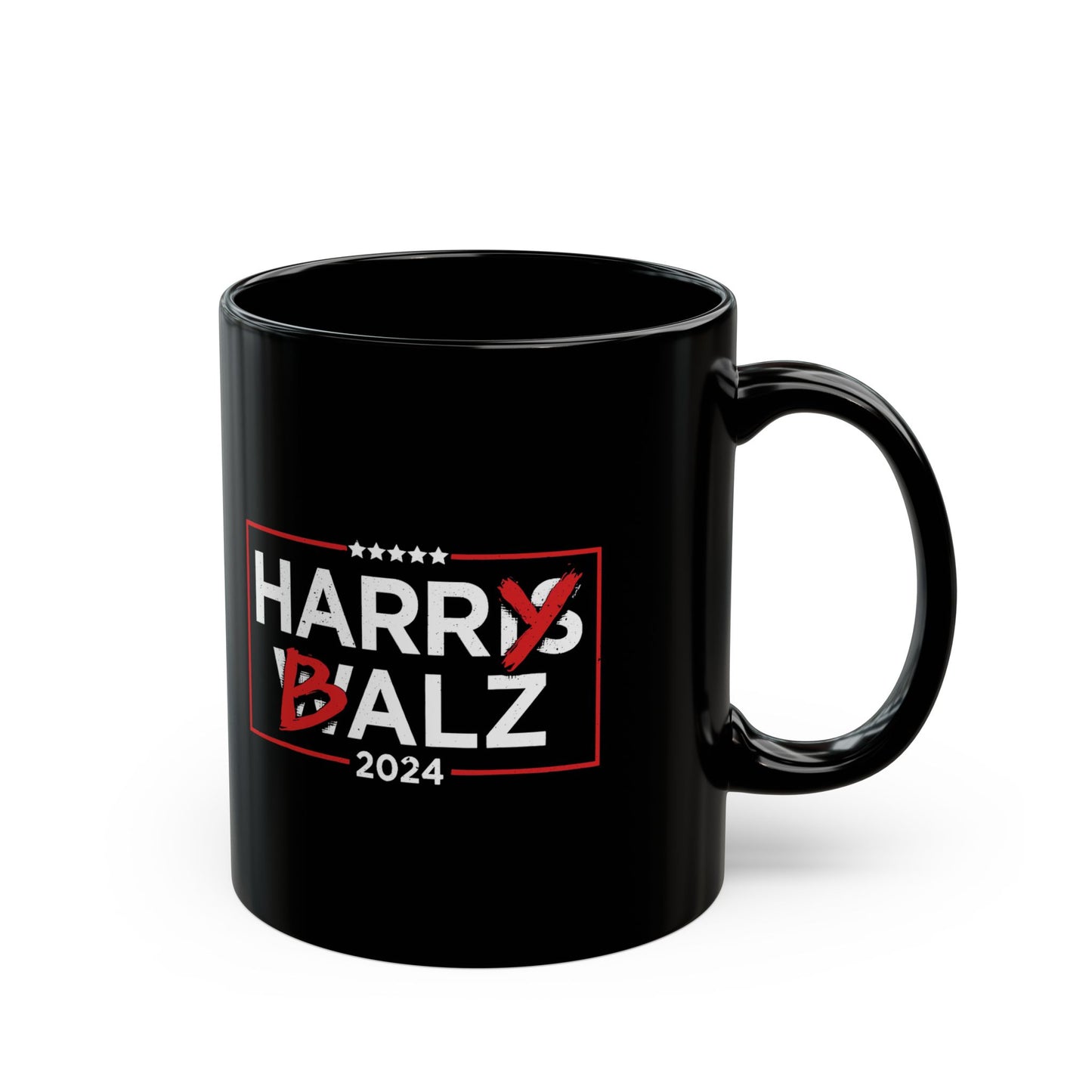 2024 Election Black Coffee Mug, Harris Walz, Funny Political Mug, Satire Humor, Novelty Gag Gift,  Trendy Humor Coffee Cup, 11oz and 15oz