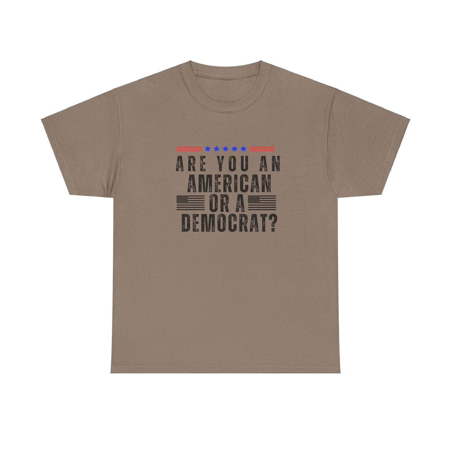 Patriotic T-shirt American or Democrat Shirt Election 2024 Political Statement Tee Proud American Gift Ideas