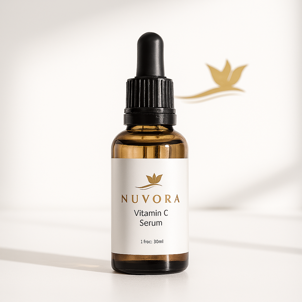 NUVORA Radiant Renewal Serum – Vitamin C + Hyaluronic Acid Anti-Aging Elixir | Smooth, Tone & Protect | 30ml Dropper