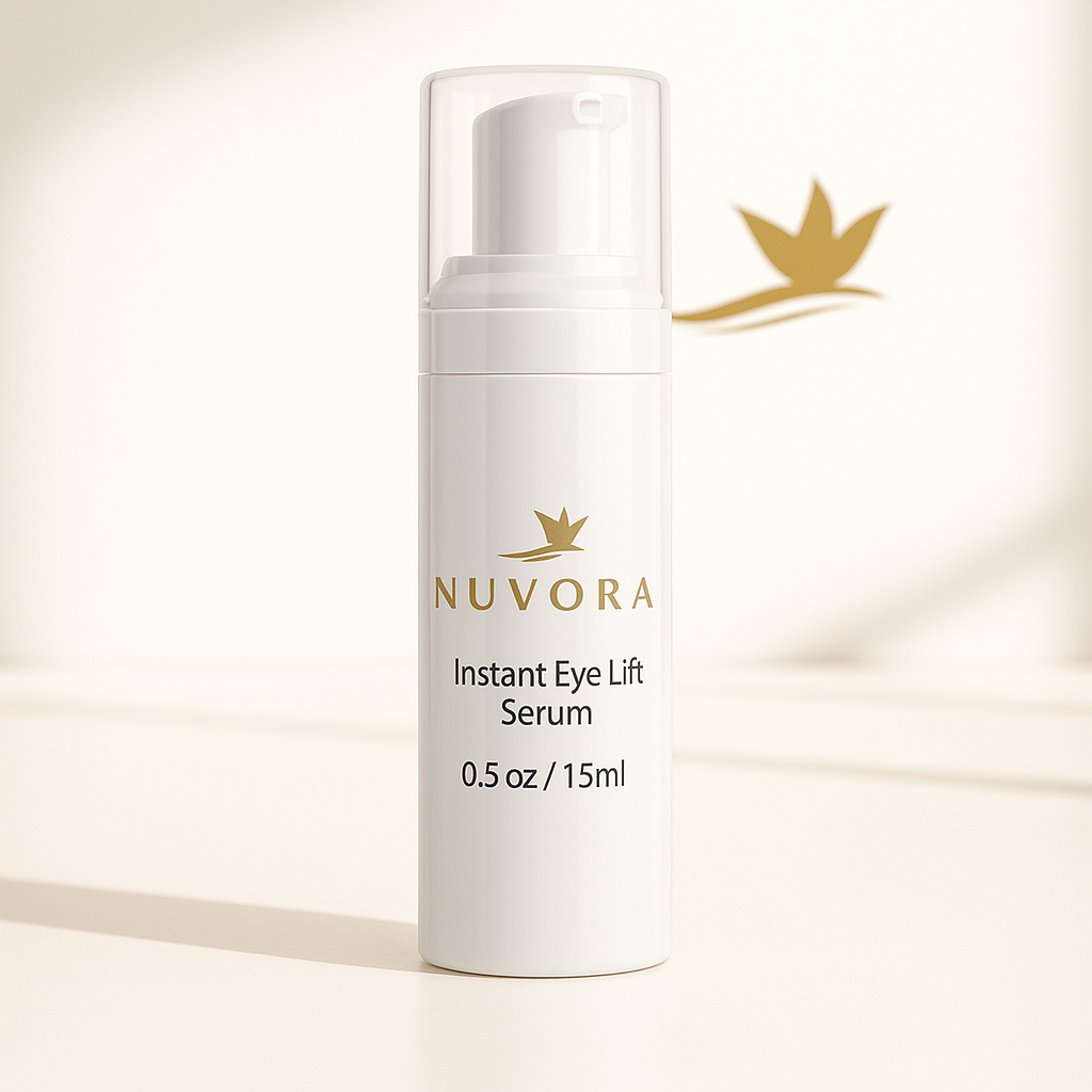 NUVORA Eyelift Miracle Serum – “Botox in a Bottle” | Instantly Reduces Puffiness, Fine Lines & Crow’s Feet | Collagen + Peptide Boost | 15ml